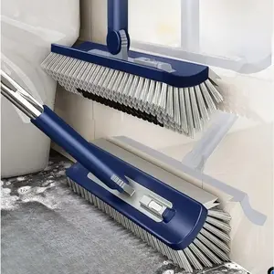 Multi-Purpose Household Cleaning Brush for Versatile Use Bathroom Brush, Floor Brush, Tile Grout Brush Features Removable Brush Heads and A Long Handle