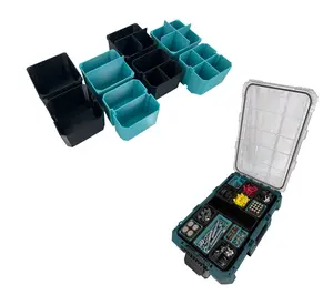 Makita MAKTRAK Deep Medium Organizer Box Compatible Small Nesting Bins - Teal