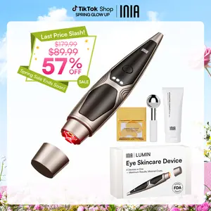 INIA LUMIN 4-in-1 Eye Skincare Wand – 3 Mins a Day for Fewer Lines in 14 Days & Less Puffiness in 21, FDA-Cleared, Spa-Level Results at a Fraction of the Price, Lift & Brighten Eyes in Just Weeks