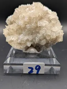 Iron Sulfide Needle White Calcite