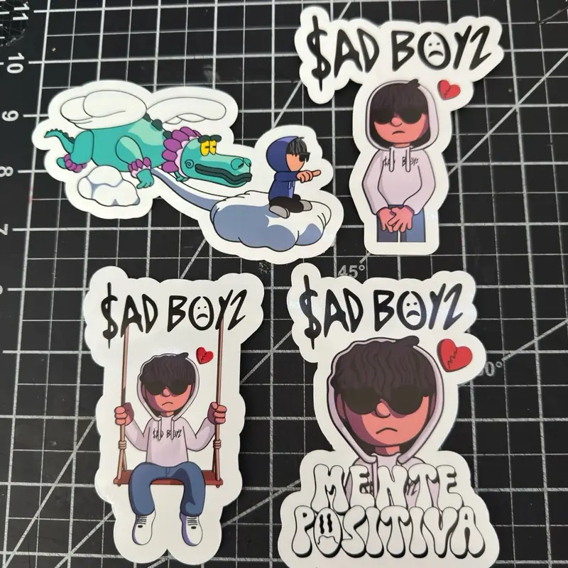 Junior H Stickers Set of 4- Decorative and Removable Stickers Featuring Various Designs