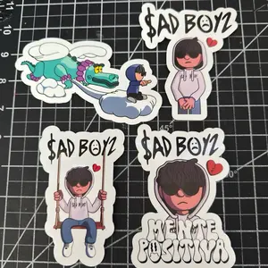 Junior H Stickers Set of 4- Decorative and Removable Stickers Featuring Various Designs