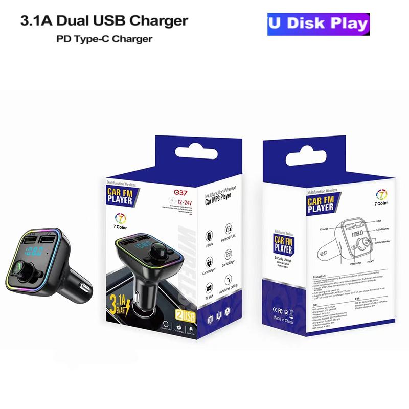 Car Wireless Bluetooth FM Transmitter MP3 Player USB Car Charger Adapter Kit with Hands-Free Calling