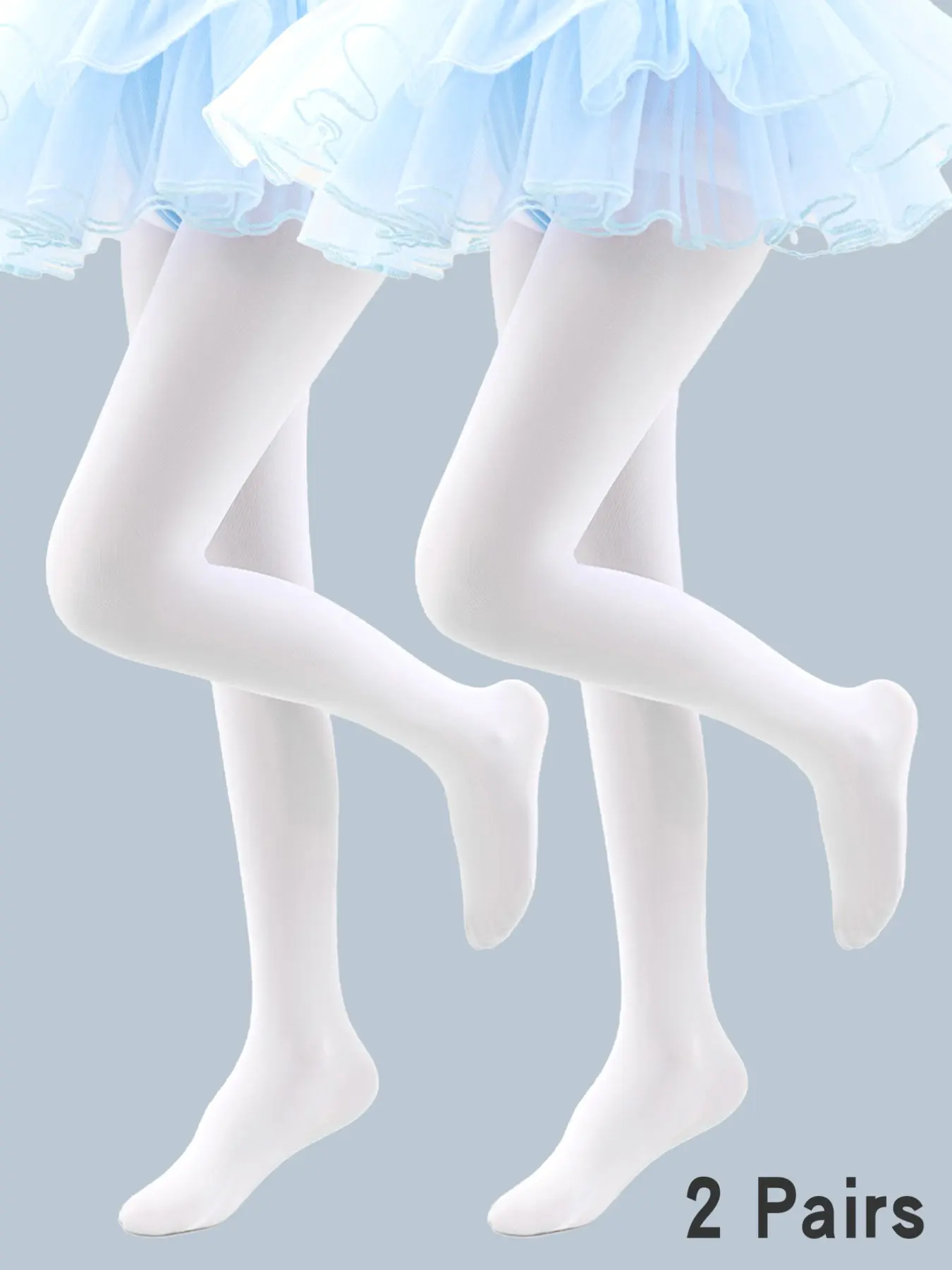 2 PCS Girls' Dance-specific Tights, Children's Dance Tights, Minimalist Solid Color, Suitable for Year-round Wear, High Elasticity, Stretchy Tights, High Stretch Tights