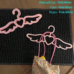 10/5/1 pcs - Angel Love Hanger, Girl Wings Clothes Hanger, Cute Tie Scarf Hanger, Adult Hanger, Valentine's Day Decoration
