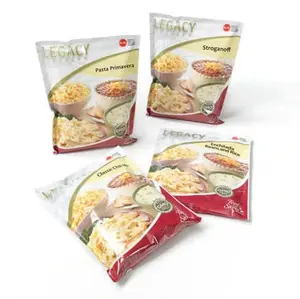 Legacy Brand 16 Serving Family Entree Sample Pack - Includes Pasta Alfredo Enchilada Beans & Rice Stroganoff Classic Chili Mix - Ambient Food Storage Meals - Instant