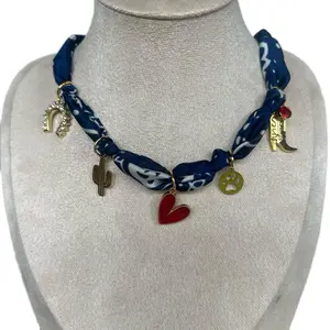 U of A Custom Bandana Charm Necklace