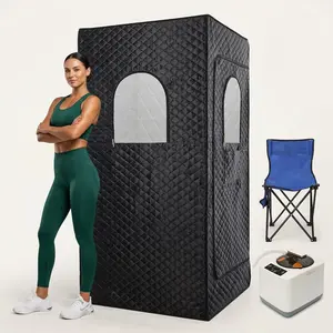 Portable steam sauna for home，Portable Steam Sauna Tent with 3L/1200W Steamer, 5-Layer Waterproof and Thermal Insulation, Folding Chair, for Home Steam Spa, Indoor & Outdoor