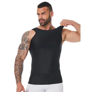 Men's Waist-Compression Tank Top, High Stretch Seamless Shapewear Top, Tummy Control Shaper for Men, Casual Comfy Men's Workout Shapewear for All Seasons, Waist Trainer Vest