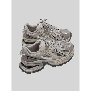 Women's Fashionable Lace Up Platform Sneakers, Casual Comfortable Breathable Sports Running Shoes, Workout Sneakers, All-match Round Toe Chunky Sneakers for Daily Wear, Trending Shoes, Athletic Shoes