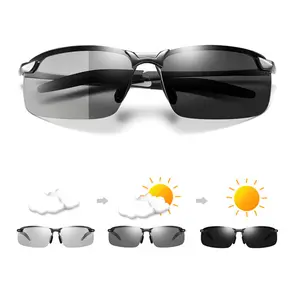 White-black Polarized Photochromic Sunglasses UV400 Sports Sunglasses Day and Night Driving Glasses Ultra-Light Sun Glasses Eyewear Cycling Glasses and Goggles
