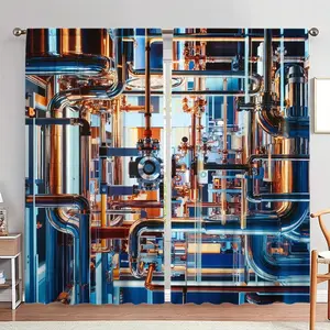 Pipe Pattern Door Curtain, 1 Set Modern Simple Door Curtain, Home Decor for Living Room Bedroom Hotel Bathroom