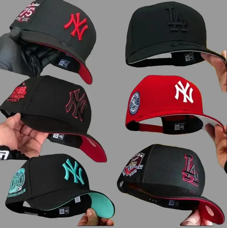New Era NY Yankees LA Dodgers Premium Streetwear Cap – 59FIFTY Fitted Baseball Hat with Anniversary Patch, Classic MLB Collectible Sports Fashion