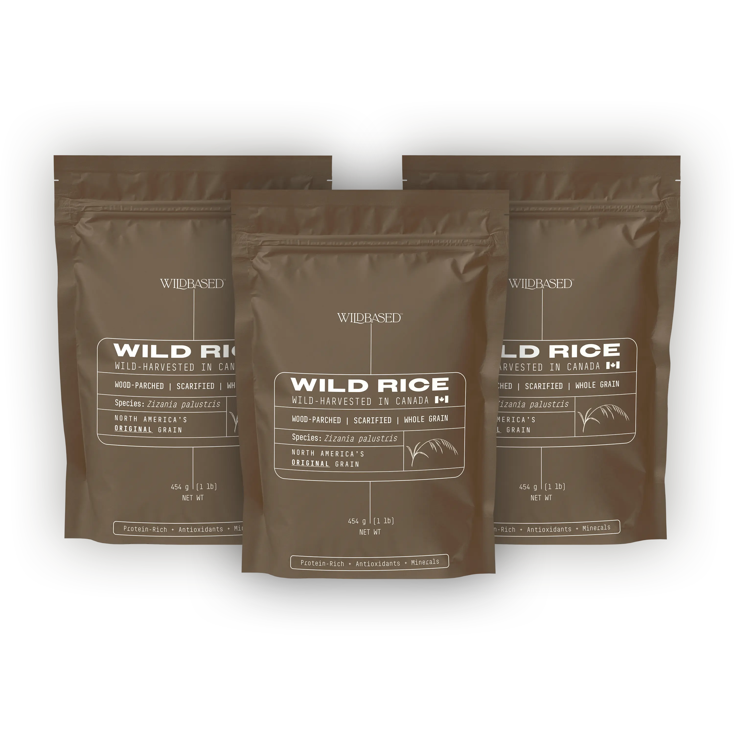 Wild Based Wild Rice Staples Pack | Wild-Harvested in Canada | Wood-Parched & Scarified = Cooks Fast, Soft & Chewy | Naturally Gluten-Free