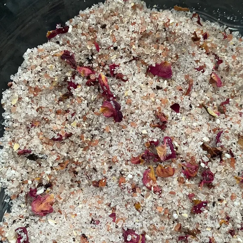 Milk Bath Collection: Winter Rose Herbal Tea Bath Magic -Milk Bath Salt Soak