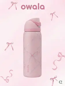 Owala Pink Bow Bottle Leak Proof, Insulated, BPA Free, 32Oz Owala Pink Bow Bottle Leak Proof, Insulated, BPA Free, 32Oz