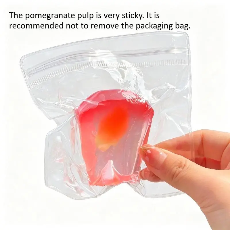 Sticky Pomegranate Pulp Squishy Toy Pomegranate Stress Ball Relief Soft Fingertip Toy Relieving Decompression Toy for Friends