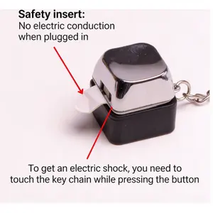 Prank button keychain stress-relief keychain