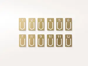 Brass Number Clips