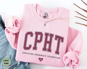 CPHT Short Sleeve T-SHIRT / Sweatshirt  , Certified Pharmacy Technician, Pharmacy Tech Gift