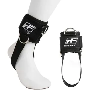 Kickback Ankle Straps Padded Ankle Strap for  Machine, Hook and Loop,Reinforced 3 D-Ring, Adjustable Comfort fit Neoprene -  Ankle Cuffs to Enhance Abs, Glute &  Workouts