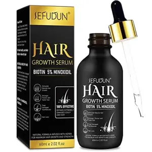 Minoxidil for Men and Women Hair Growth Oil, 5% Minoxidil Hair Growth Serum Infused with Biotin for Scalp Hair Loss Hair Thinning, Natural Hair Growth for Thicker Longer Fuller Healthier Hair 2.02 oz Hair Care Comfort