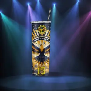 Club America  15 Tumbler 20 oz Skinny Cup Mug Drinkware Lid Stainless Straw Beverage Flasks Steel Flasks Steel Insulation Bottles Insulation Bottles Water Bottles Portable Bottled Insulated