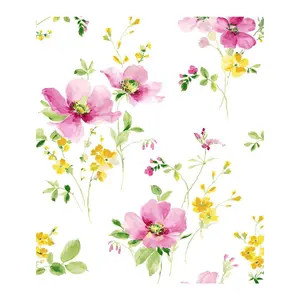 NextWall Watercolor Windflower Peel and Stick Wallpaper NextWall Watercolor Windflower Peel and Stick Wallpaper
