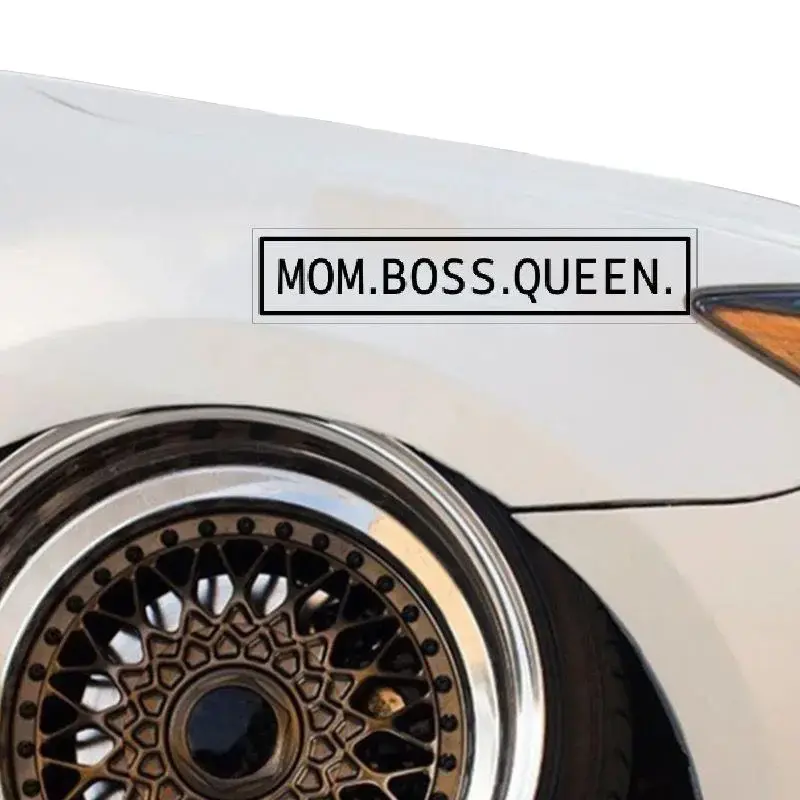 Mom.Boss.Queen Car Vinyl Sticker, Best Mom, Boss Mommy, Queen of The House Self-Adhesive Decals