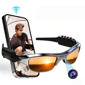 Camera Glasses Video Glasses, Sport Glasses with Camera, Sunglasses Athletic/Outdoor UV Protection Sunglasses, Wearable Smart Glasses for daily life
