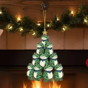 Freedom Frog Christmas Ornament Personalized Acrylic Decor for Tree, Funny Liberal Gift 2025 Holiday Style