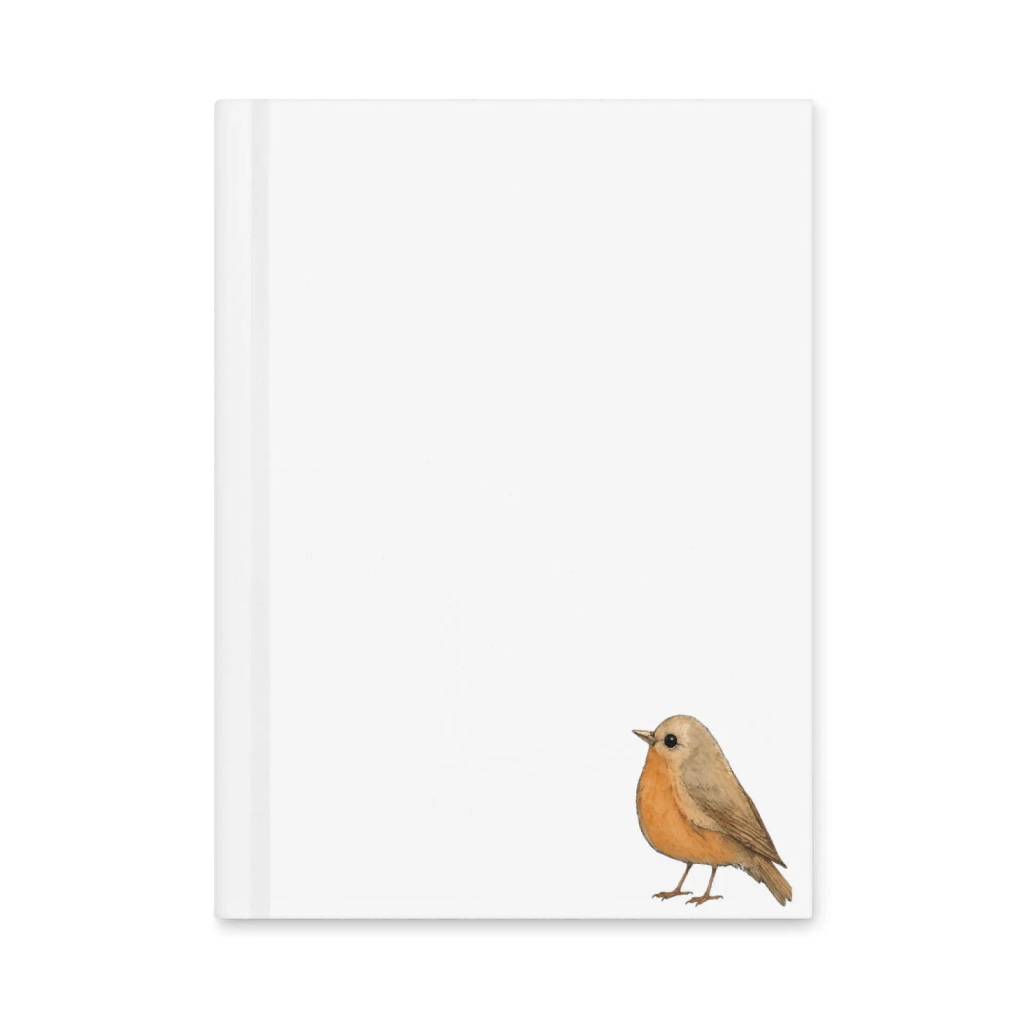 Hardcover journal matte. Minimalist Bird Hardcover Journal | Watercolor Songbird Notebook | Nature Writing Journal | Bird Lover Gift