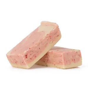 Uncle Butch's Strawberry Cheesecake Fudge - Creamy and Smooth Cream Cheese Fudge & Swirls of Strawberry - Made with Real Butter - Delicious Candy Treat for Dessert or Snack - Gift for Mom, Dad, Grads - Party or Shower Favors - Ships Fresh - 16, 24 or 32oz