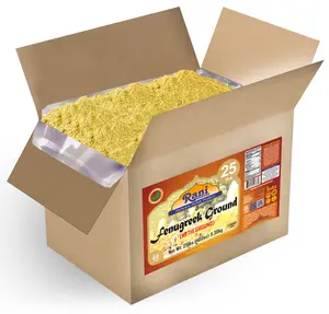 Rani Fenugreek (Methi) Seeds Ground Powder 400oz (25lb) 11.36kg Bulk Box, Trigonella foenum graecum ~ All Natural | Vegan | Gluten Friendly | Non-GMO | Indian Origin, used in cooking & Ayurvedic spice