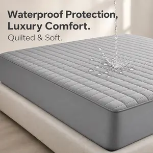 1PC quilted waterproof bed sheet (without pillowcase and pillow) is soft, durable, easy to care for, machine washable, and perfect for bedrooms and guest rooms