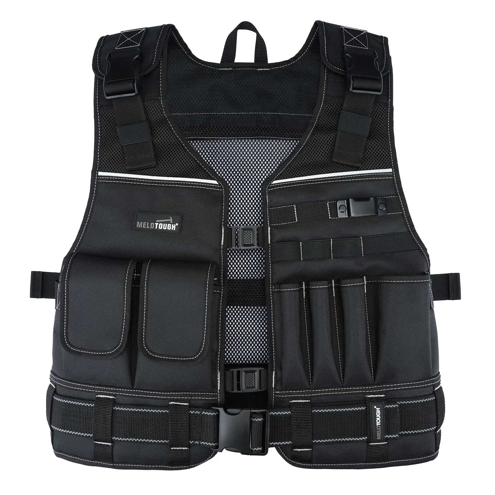 MELOTOUGH Tool Vest for Men with Pouches and Belt, Adjustable