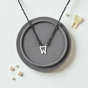 Molar Necklace For Dental Professionals Stainless Steel Hypoallergenic Dainty Everyday Use for Dentist, Dental Assistant, Hygienist