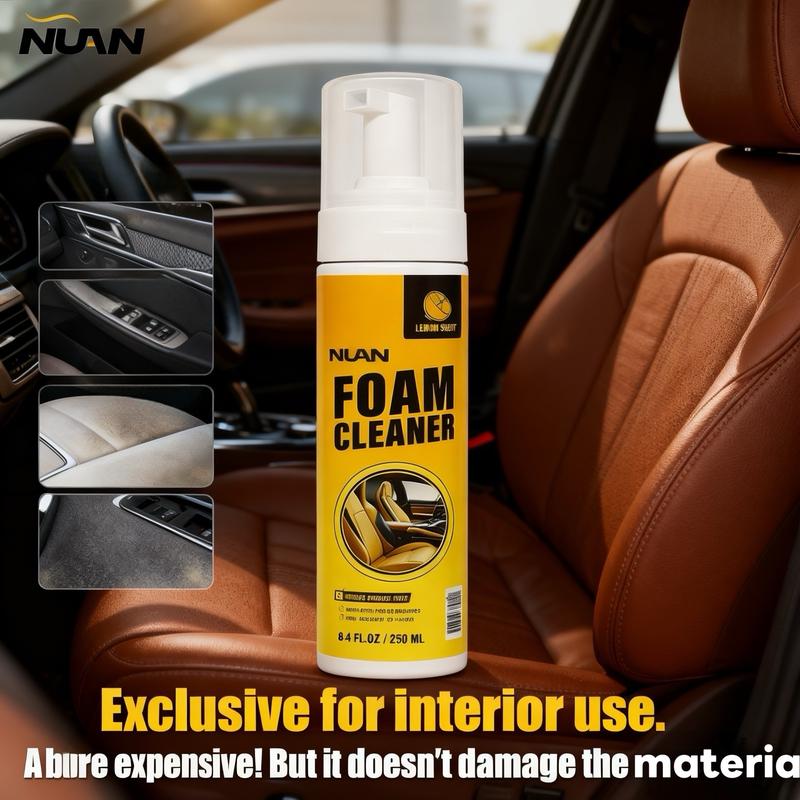 NUAN  Interior Cleaner Foam – Leather Seats, Headliner & Plastic Panel Protector