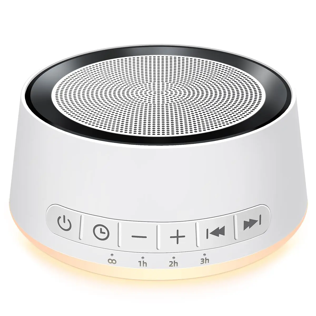 White Noise Sound Machine with 30 Soothing Sounds, 12 Color Night Light, 32 Volume Levels, Memory Function and Timer for Baby, Kids, Adults, Home, Office and Travel