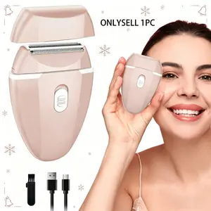 Rechargeable Stainless Steel Razor, Trimmer Shaver, Travel Shaver, Multipurpose Hair Remover for Armpits, Bikini Line, Legs & Arms, USB Rechargeable, Portable Design