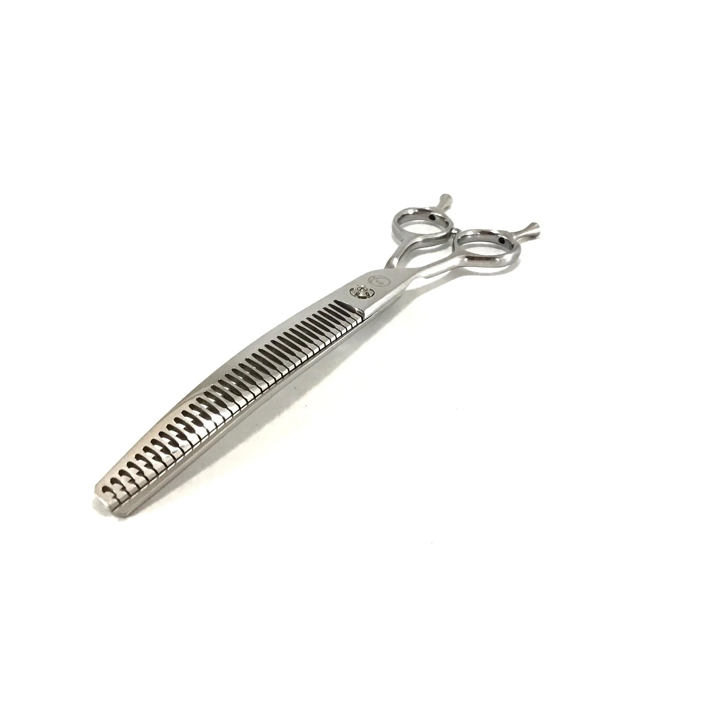 New Moon Left Handed Paddle Tooth Dog Grooming Curved Chunker Scissor