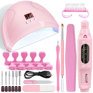 Nail salon set, Nail Manicure Kit, Nail Art Tool Set, Manicure, Nail Art UV Lamp, Gel Nail Polish Glue Drying Machine, Electric Nail Drill, Nail Art Painting Brush, Nail File, Finger Divider, Perfect for Salon-Quality Home Use
