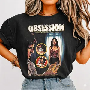 [SALE UP TO 50%] Obsession Movie 2025 Horror Graphic T-shirt, Vintage Thriller Film Fan Tee, Retro Horror Streetwear Apparel, Cinematic Outfit Idea, Soft Cotton Casual Wear, Unisex Oversized Gift