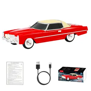 WSTER WS-1966 Retro Sedan Bluetooth Car Replica Speaker – HD Stereo, TWS, FM, USB/TF, LED Lights, Type-C – Portable Model Car Speaker with Mic for Office, Outdoors & Gifts