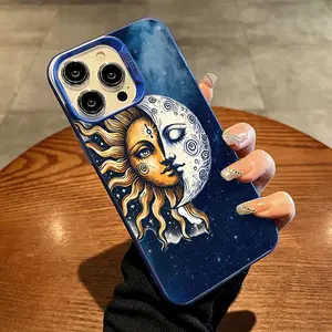 Sun and Moon Harmony Pattern Magnetic Phone Case for iPhone 15 16 14 Pro Max 13 12 11 XR XS Plus Shockproof Non Slip Military-Grade Protection slim Cover Cellphone Protective Smartphone Casing