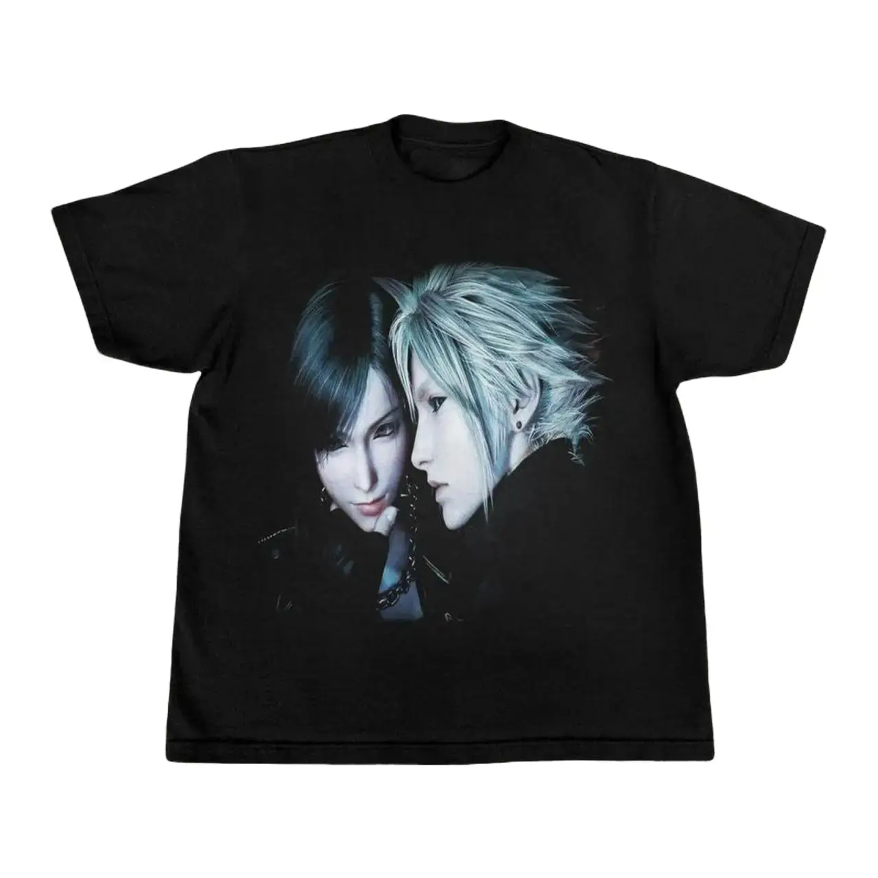 Final Fantasy Cloud Sephiroth T-Shirt, Vintage JRPG Game Graphic Tee, Black Anime Gamer Shirt, Y2K Fantasy Character Tee, Unisex Cotton Shirt