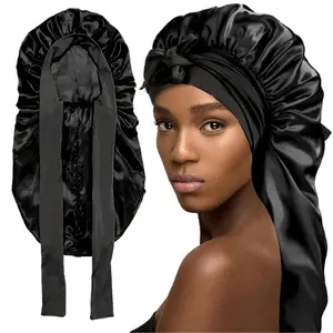 Breathable for Women, Soft Satin Nightcap with Elegant Bowknot, Comfortable Bath Hat for All Hair Types, Casual Wear, Satin Bonnet