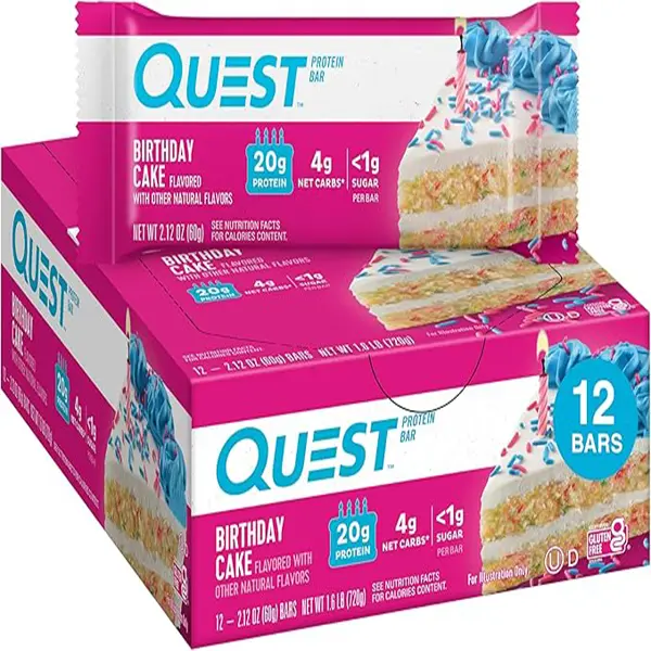 Quest Protein Bar - Birthday Cake (12 Bars)