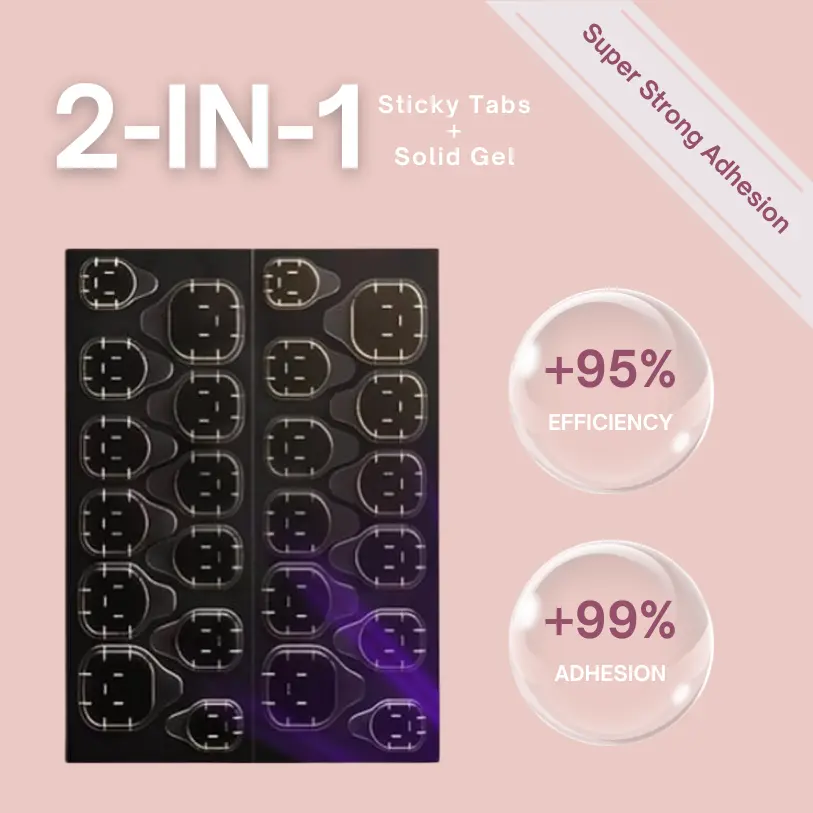 UV tabs, Press On Nails Sticky Tabs, UV Nails Glue Tabs, Waterproof and Long-lasting