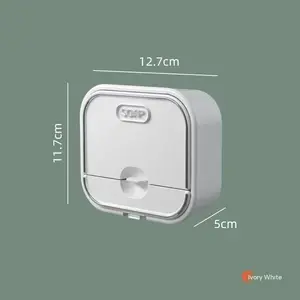 Wall Mounted Soap Dish, 1pc Punch Free Soap Bar Holder, Soap Bar Storage Rack, Soap Bar Holder for Bathroom Kitchen Hotel Salon, Soap Tray